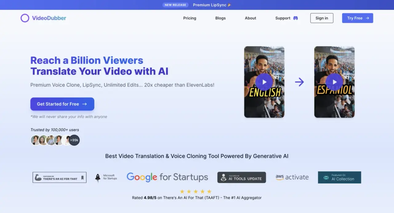 VideoDubber's YouTube Playlist Length Calculator product image