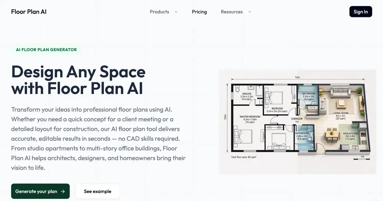 Floor Plan AI product image