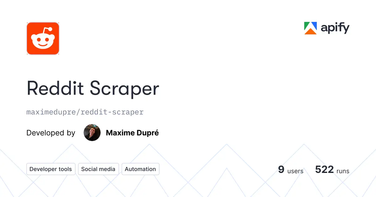 Reddit Scraper product image