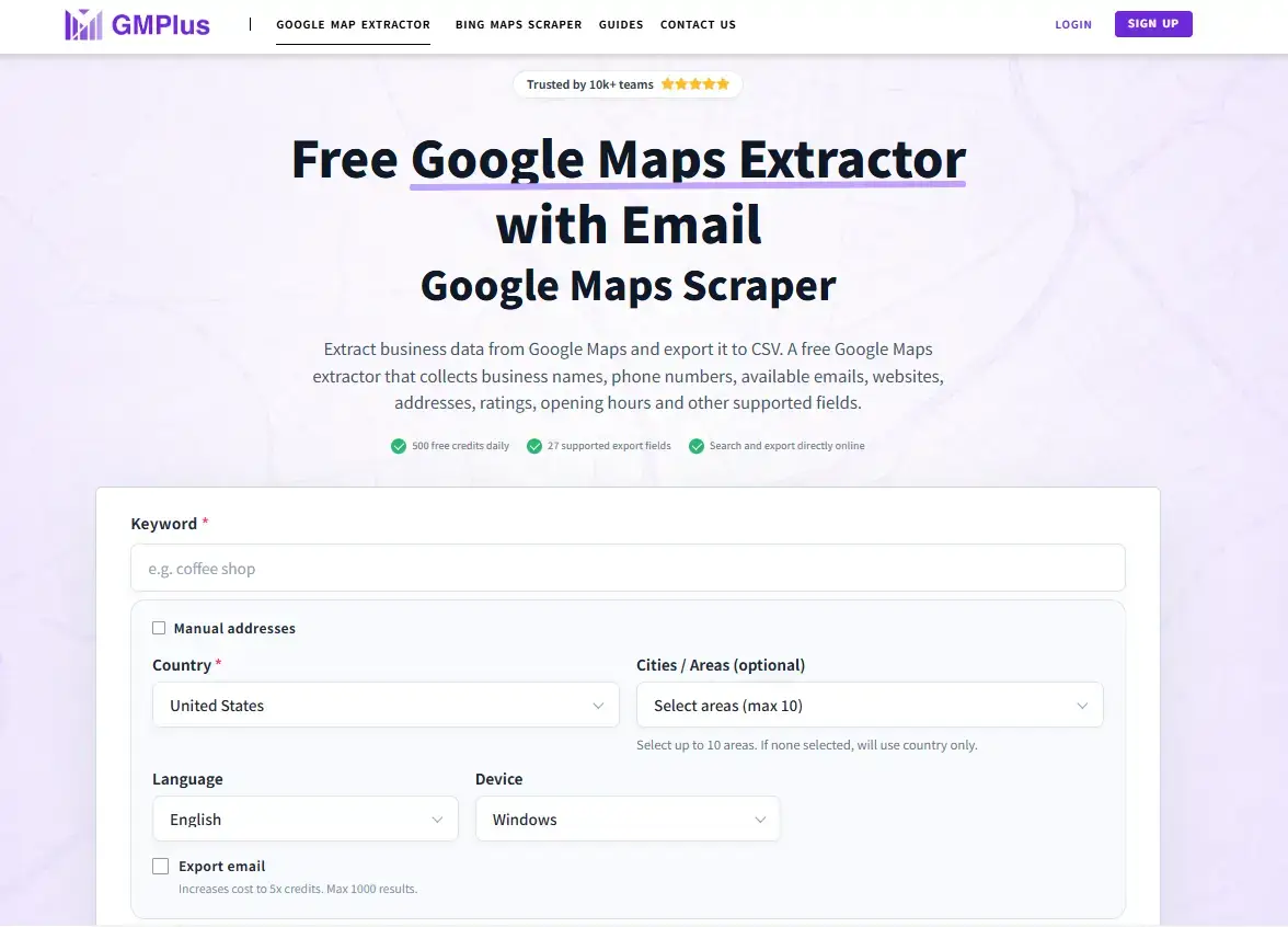Google Maps Extractor - GMPlus image number 01